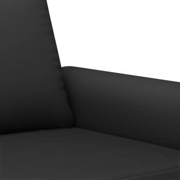 2-Sitzer-Sofa Schwarz 140 cm Samt