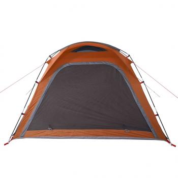 Campingzelt 4 Personen Grau und Orange Quick Release Wasserfest