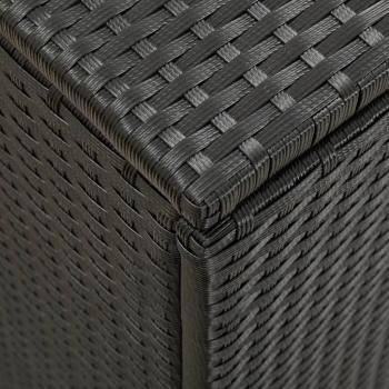 Gartenbox Poly Rattan 200x50x60 cm Schwarz