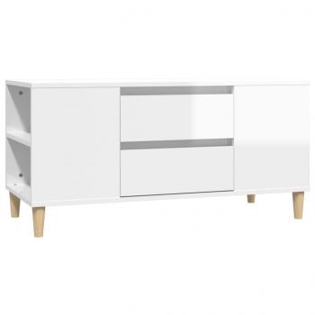 TV-Schrank Hochglanz-Weiß 102x44,5x50 cm Holzwerkstoff