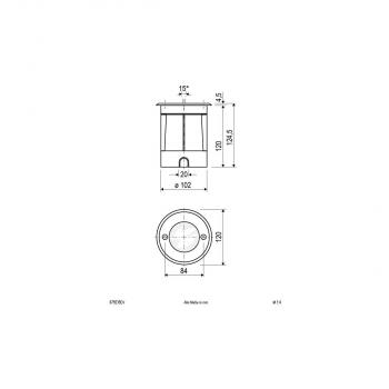 EVN Bodeneinbauleuchte - rund - schwenkbar - EDS / Alu IP67 - GU10 - max. 35W - 230V, edelstahl (679235EV)