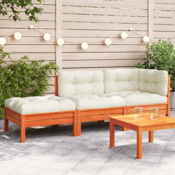 ARDEBO.de - Gartensofa mit Kissen und Hocker 2-Sitzer