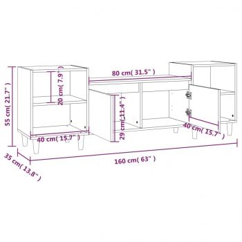 TV-Schrank Räuchereiche 160x35x55 cm Holzwerkstoff