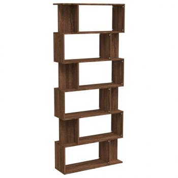 Bücherregal/Raumteiler Braun Eiche 80x24x192 cm Holzwerkstoff