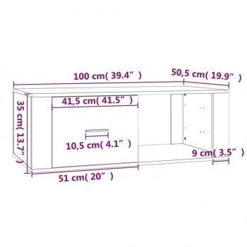 Couchtisch Betongrau 100x50,5x35 cm Holzwerkstoff