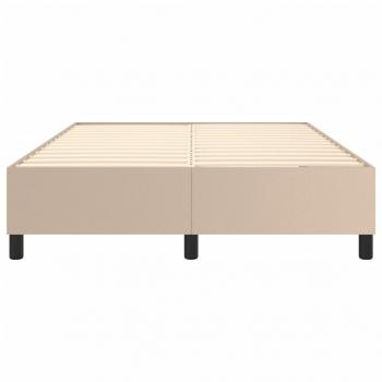 Bettgestell Cappuccino-Braun 140x190 cm Kunstleder