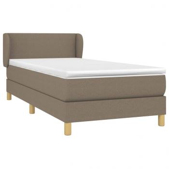 Boxspringbett mit Matratze Taupe 90x190 cm Stoff