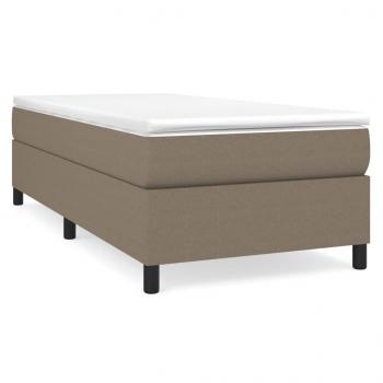 Boxspringbett mit Matratze Taupe 90x190 cm Stoff