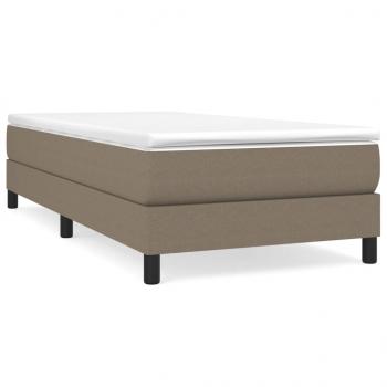 Boxspringbett mit Matratze Taupe 90x200 cm Stoff