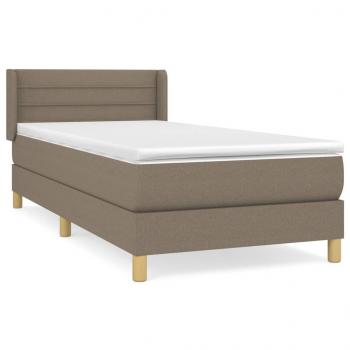 Boxspringbett mit Matratze Taupe 80x200 cm Stoff