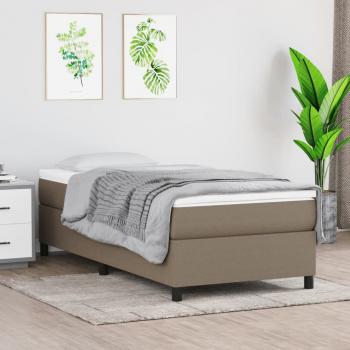 ARDEBO.de - Boxspringbett mit Matratze Taupe 90x200 cm Stoff