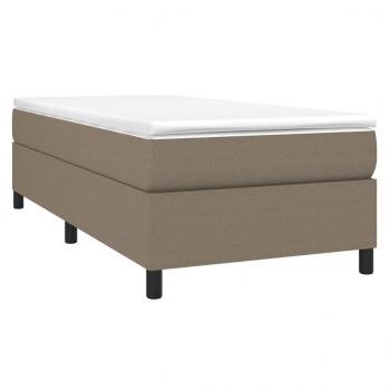 Boxspringbett mit Matratze Taupe 90x200 cm Stoff