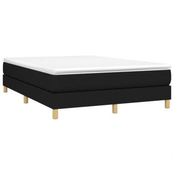 Boxspringbett mit Matratze Schwarz 140x190 cm Stoff