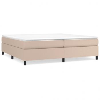 Boxspringbett Matratze Cappuccino-Braun 200x200cm Kunstleder