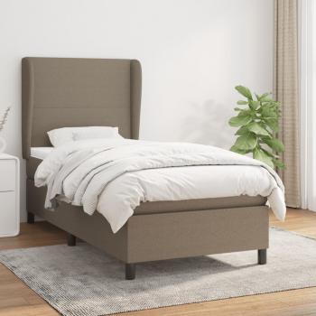 ARDEBO.de - Boxspringbett mit Matratze Taupe 90x190 cm Stoff