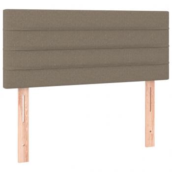 Boxspringbett mit Matratze & LED Taupe 80x200 cm Stoff