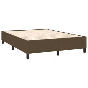 Boxspringbett mit Matratze Dunkelbraun 140x190 cm Stoff