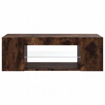 TV-Schrank mit LED-Leuchten Räuchereiche 90x39x30 cm