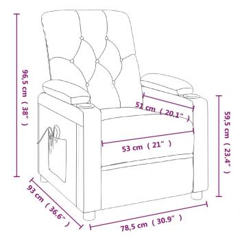 Relaxsessel Elektrisch Schwarz Stoff