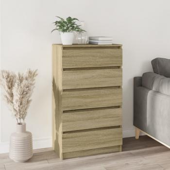 ARDEBO.de - Schubladenschrank Sonoma-Eiche 60x36x103 cm Holzwerkstoff