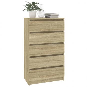 Schubladenschrank Sonoma-Eiche 60x36x103 cm Holzwerkstoff