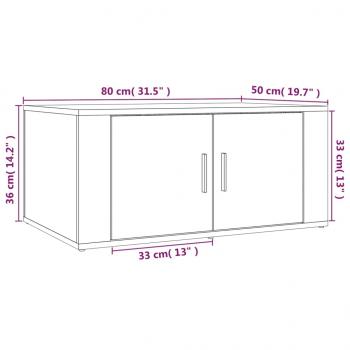 Couchtisch Braun Eichen-Optik 80x50x36 cm Holzwerkstoff