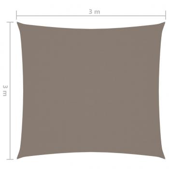 Sonnensegel Oxford-Gewebe Quadratisch 3x3 m Taupe