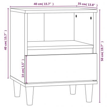 Nachttisch Grau Sonoma 40x35x50 cm