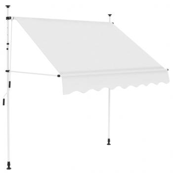 ARDEBO.de - Einziehbare Markise Handbetrieben 150 cm Cremeweiß