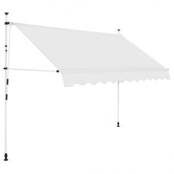 ARDEBO.de - Einziehbare Markise Handbetrieben 250 cm Cremeweiß