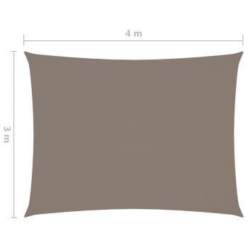 Sonnensegel Oxford-Gewebe Rechteckig 3x4 m Taupe