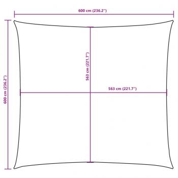 Sonnensegel Oxford-Gewebe Quadratisch 6x6 m Weiß