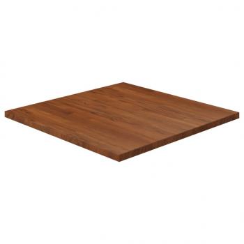 ARDEBO.de - Tischplatte Quadratisch Dunkelbraun 70x70x2,5cm Eiche Behandelt