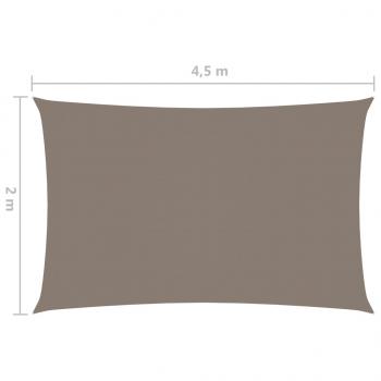 Sonnensegel Oxford-Gewebe Rechteckig 2x4,5 m Taupe