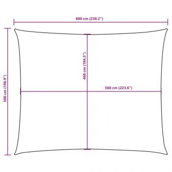 Sonnensegel Oxford-Gewebe Rechteckig 5x6 m Weiß