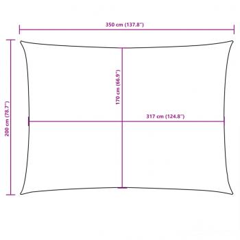 Sonnensegel Oxford-Gewebe Rechteckig 2x3,5 m Weiß