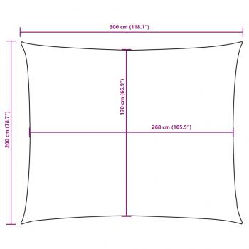 Sonnensegel Oxford-Gewebe Rechteckig 2x3 m Weiß