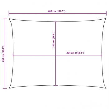 Sonnensegel Oxford-Gewebe Rechteckig 2,5x4 m Weiß