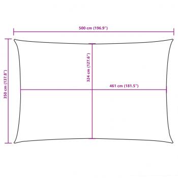 Sonnensegel Oxford-Gewebe Rechteckig 3,5x5 m Weiß