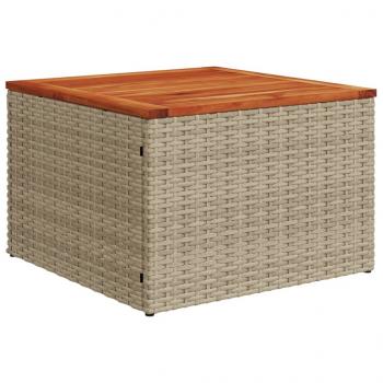 11-tlg. Garten-Sofagarnitur mit Kissen Grau Poly Rattan