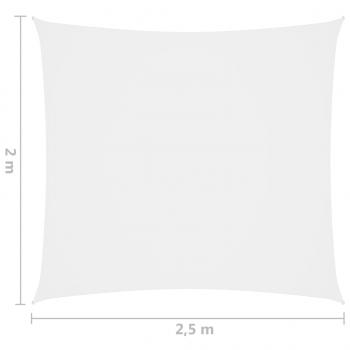 Sonnensegel Oxford-Gewebe Rechteckig 2x2,5 m Weiß