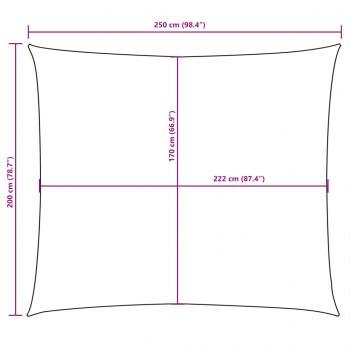 Sonnensegel Oxford-Gewebe Rechteckig 2x2,5 m Weiß