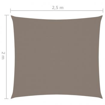 Sonnensegel Oxford-Gewebe Rechteckig 2x2,5 m Taupe