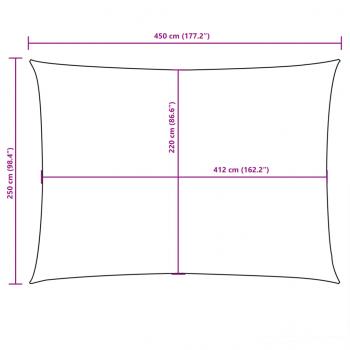 Sonnensegel Oxford-Gewebe Rechteckig 2,5x4,5 m Weiß