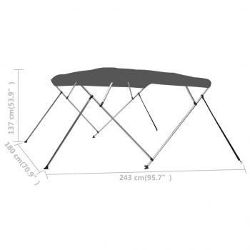 4-Bow Bimini Top Anthrazit 243x180x137 cm