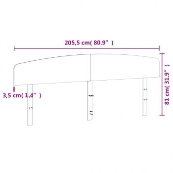 Kopfteil Weiß 200 cm Massivholz Kiefer