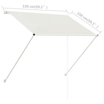 Einziehbare Markise 150×150 cm Creme 