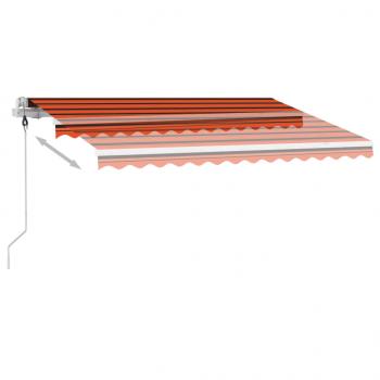 Markise Automatisch mit LED & Windsensor 300x250cm Orange/Braun