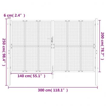 Gartentor Anthrazit 300x250 cm Stahl