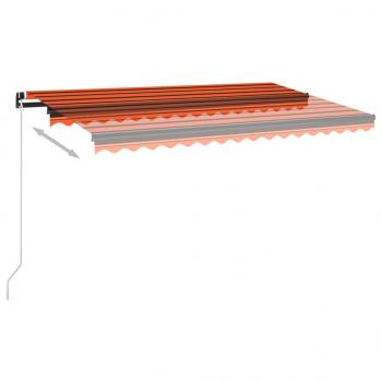 Markise Manuell Einziehbar 450x350 cm Orange und Braun